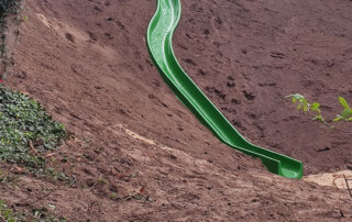 12,5 meter lang rutsjebane i grøn plast