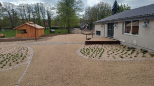 vegecol belægning, chaussetsen og beplantning
