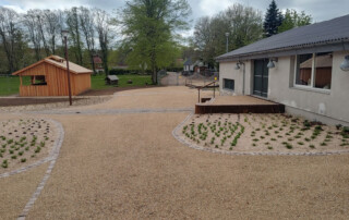 vegecol belægning, chaussetsen og beplantning